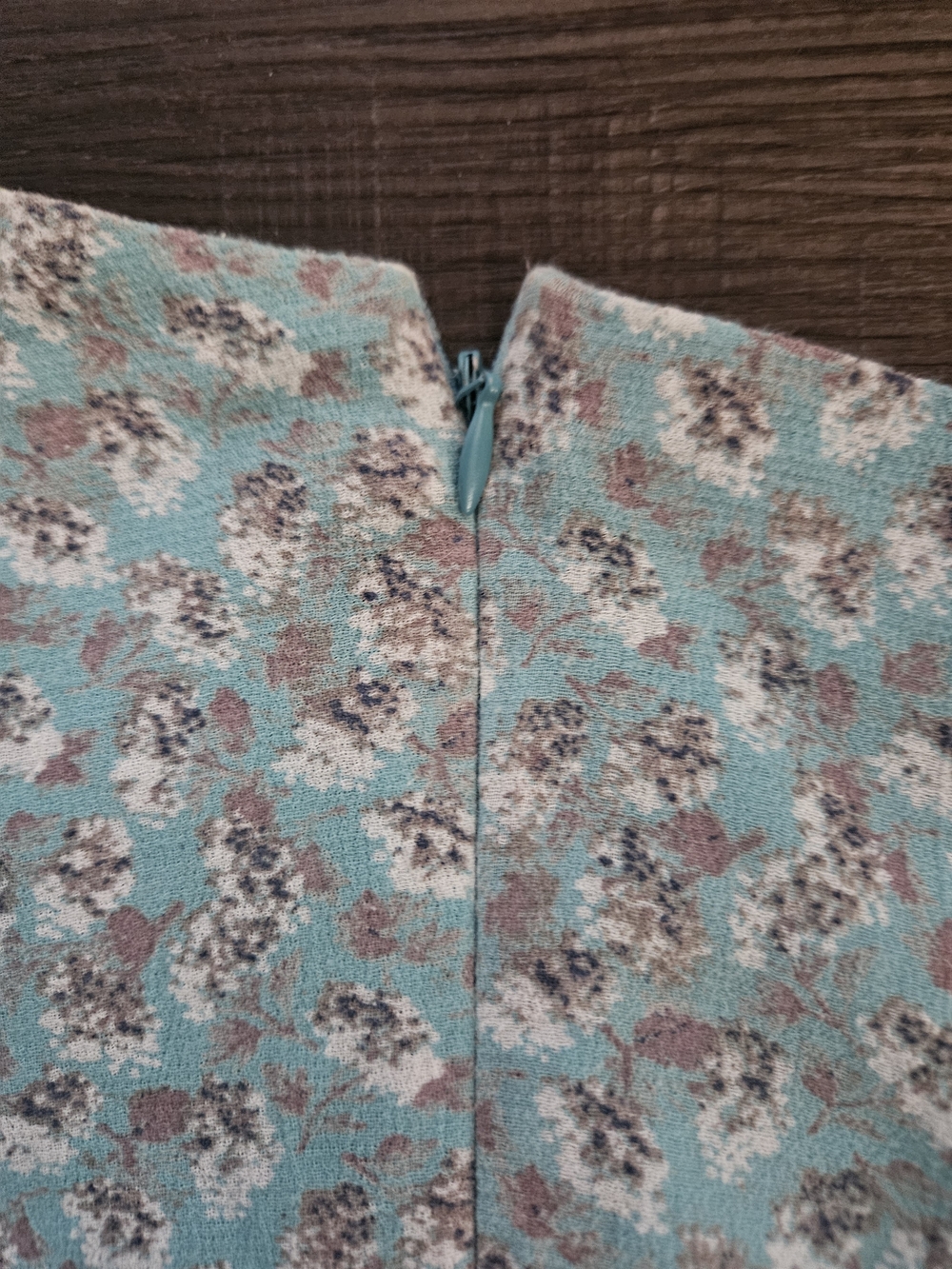 Free People Floral Corset Lace Up Mini Dress Blue / Teal Cottagecore Size 10 - Picture 5 of 8